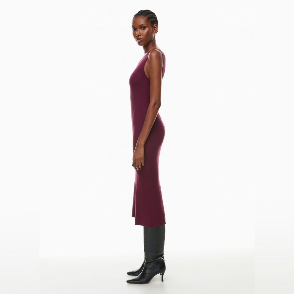 Aritzia Wilfred Tierra Dress, spiced burgundy, body-con dress, 2xs - Picture 2 of 15